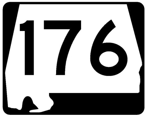 Alabama State Route 176 Sticker R4575 Highway Sign Road Sign Decal