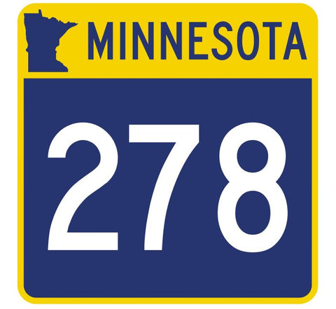 Minnesota State Highway 278 Sticker Decal R5016 Highway Route sign