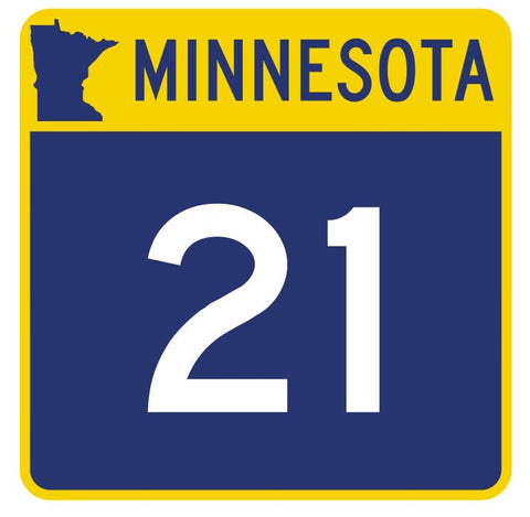 Minnesota State Highway 21 Sticker Decal R4717 Highway Route Sign