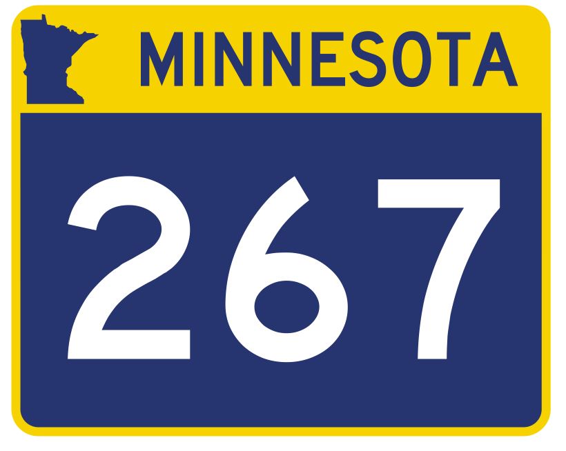 Minnesota State Highway 267 Sticker Decal R5009 Highway Route sign