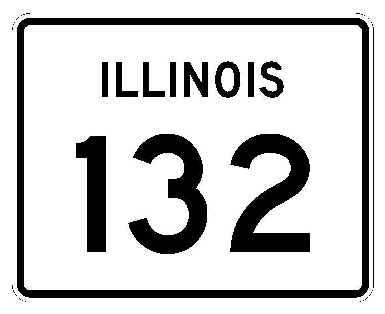 Illinois State Route 132 Sticker R4398 Highway Sign Road Sign Decal