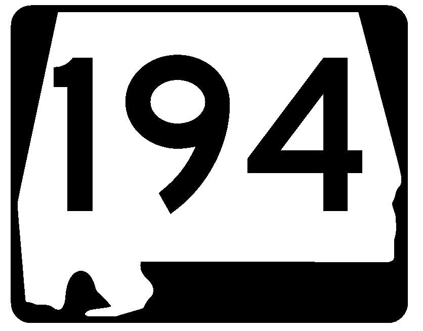 Alabama State Route 194 Sticker R4592 Highway Sign Road Sign Decal