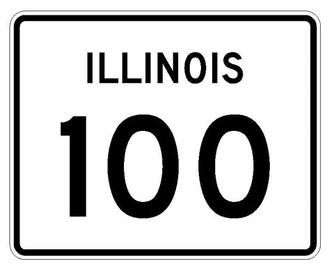 Illinois State Route 100 Sticker R4368 Highway Sign Road Sign Decal