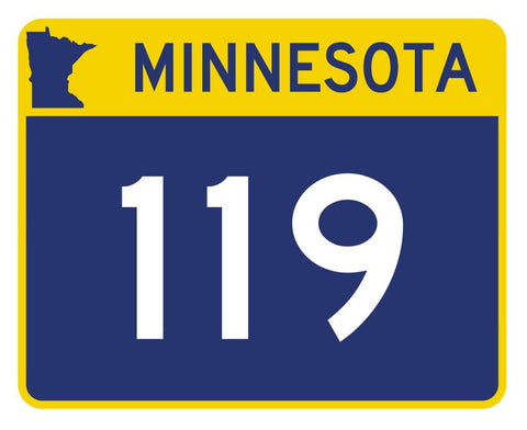Minnesota State Highway 119 Sticker Decal R4955 Highway Route Sign