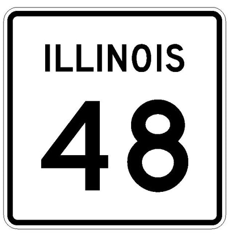 Illinois State Route 48 Sticker R4333 Highway Sign Road Sign Decal