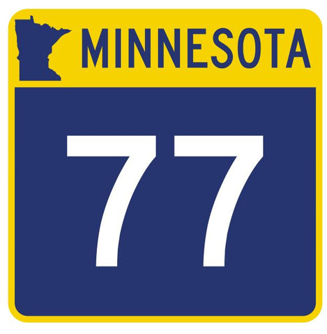 Minnesota State Highway 77 Sticker Decal R4922 Highway Route Sign