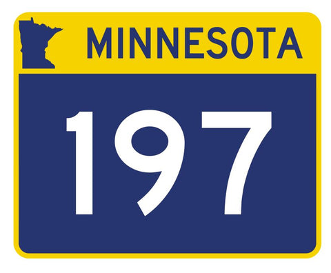 Minnesota State Highway 197 Sticker Decal R4971 Highway Route sign