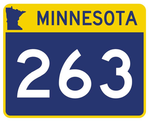 Minnesota State Highway 263 Sticker Decal R5006 Highway Route sign