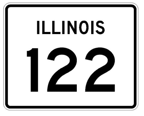 Illinois State Route 122 Sticker R4388 Highway Sign Road Sign Decal