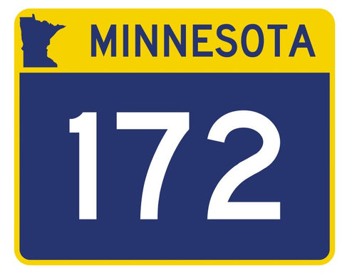 Minnesota State Highway 172 Sticker Decal R4968 Highway Route sign