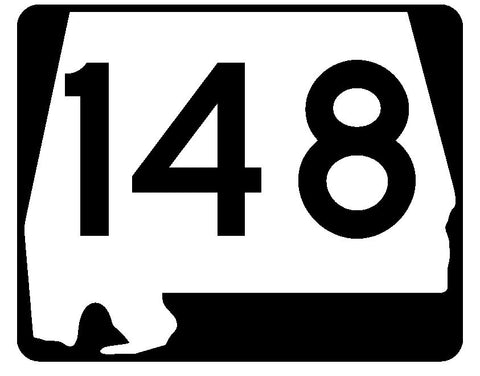 Alabama State Route 148 Sticker R4544 Highway Sign Road Sign Decal