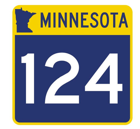 Minnesota State Highway 124 Sticker Decal R4959 Highway Route Sign