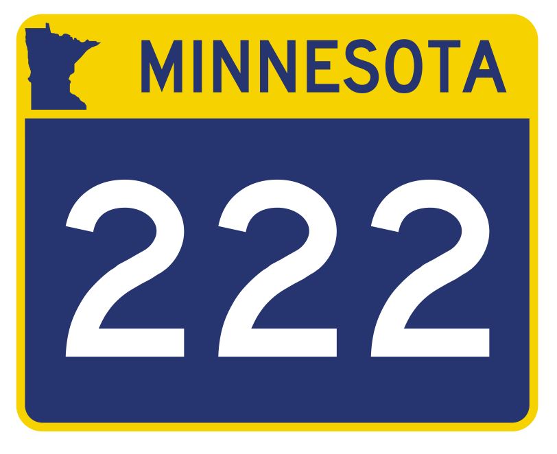 Minnesota State Highway 222 Sticker Decal R4977 Highway Route sign
