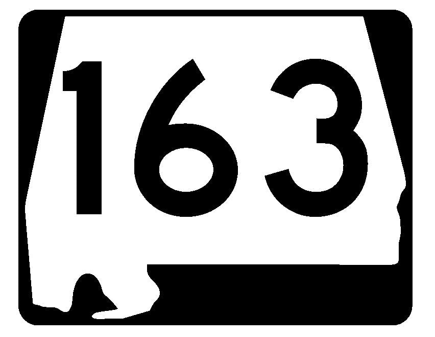 Alabama State Route 163 Sticker R4562 Highway Sign Road Sign Decal