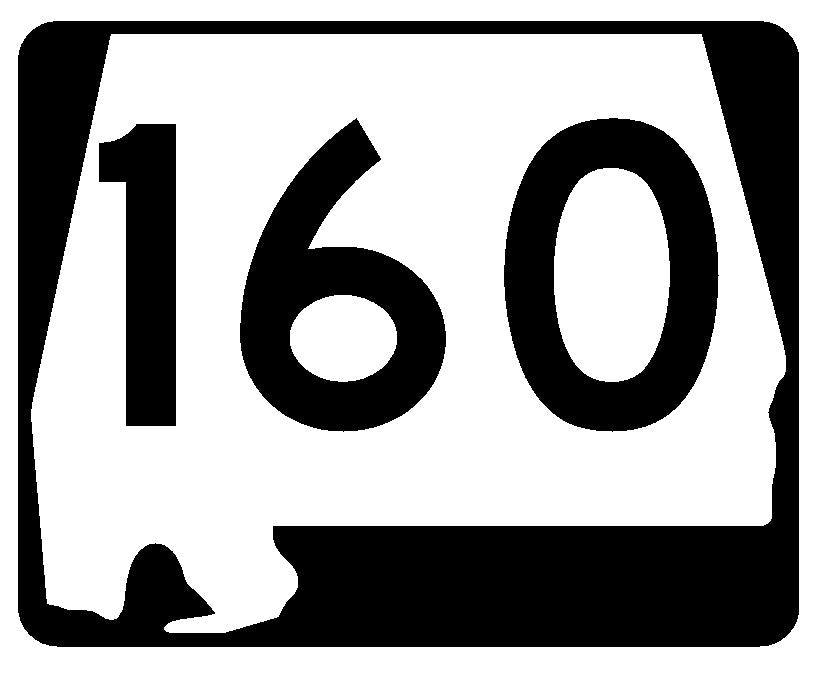 Alabama State Route 160 Sticker R4559 Highway Sign Road Sign Decal