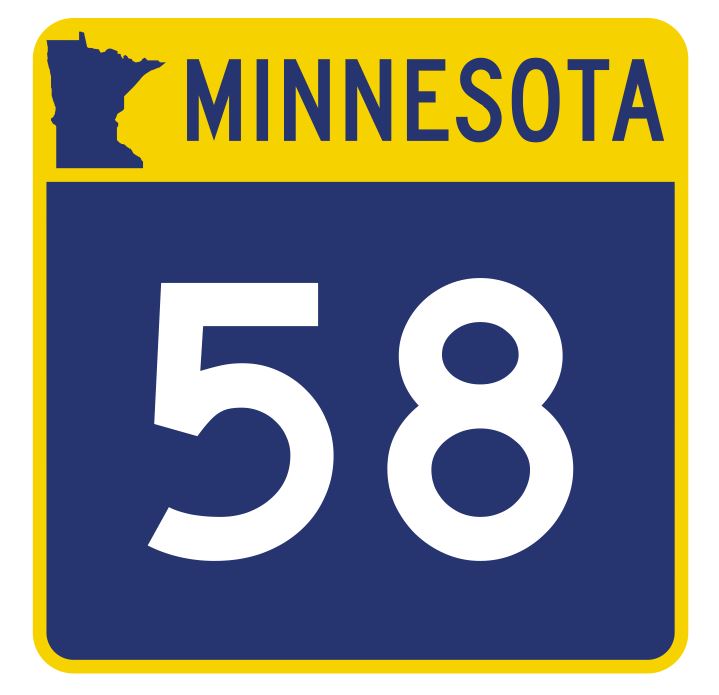 Minnesota State Highway 58 Sticker Decal R4748 Highway Route Sign