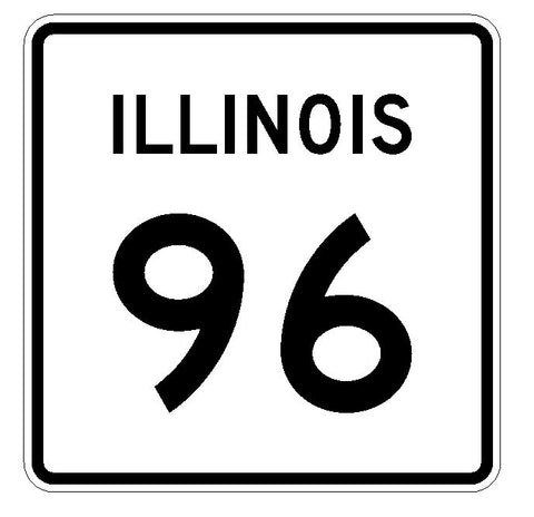 Illinois State Route 96 Sticker R4364 Highway Sign Road Sign Decal