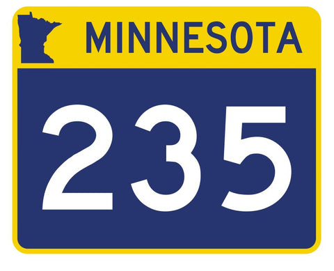 Minnesota State Highway 235 Sticker Decal R4985 Highway Route sign