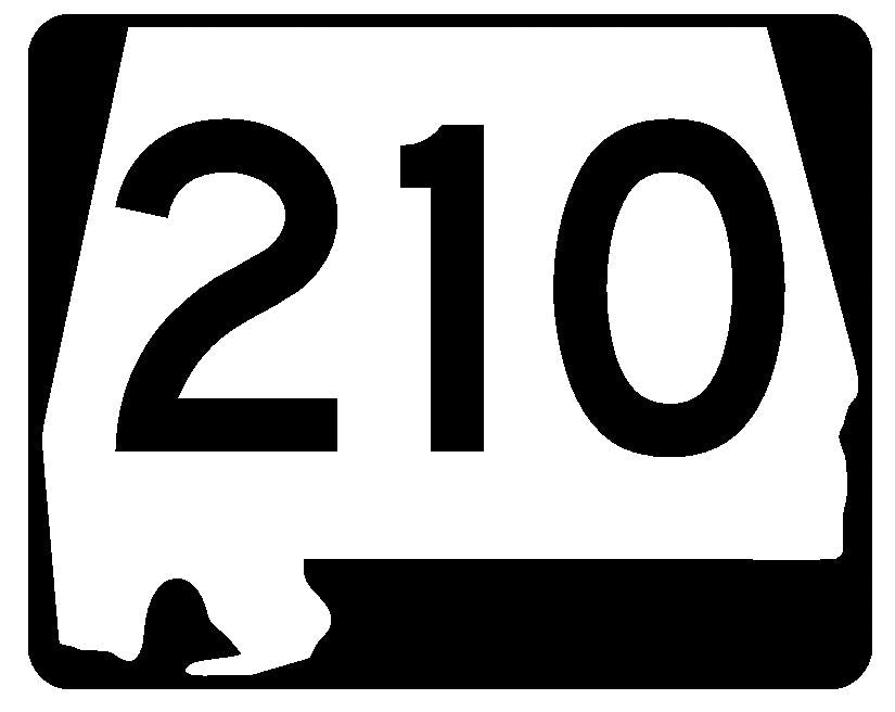 Alabama State Route 210 Sticker R4608 Highway Sign Road Sign Decal