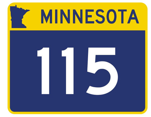 Minnesota State Highway 115 Sticker Decal R4953 Highway Route Sign