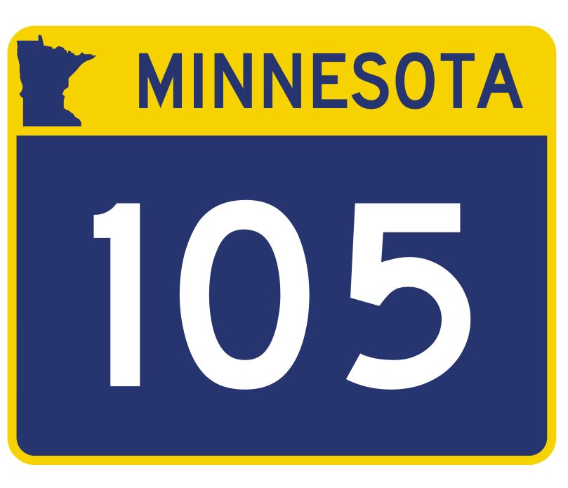 Minnesota State Highway 105 Sticker Decal R4943 Highway Route Sign
