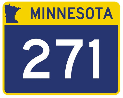 Minnesota State Highway 271 Sticker Decal R5012 Highway Route sign