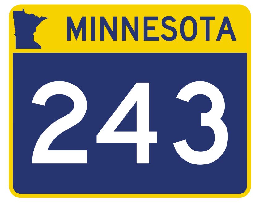 Minnesota State Highway 243 Sticker Decal R4991 Highway Route sign