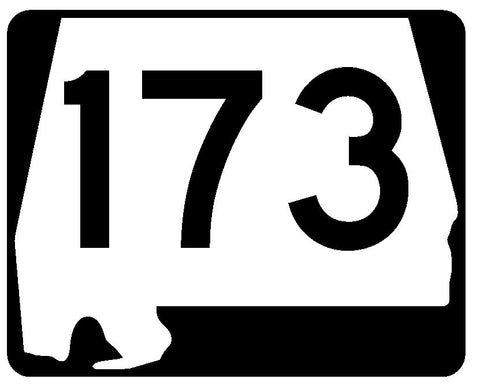 Alabama State Route 173 Sticker R4572 Highway Sign Road Sign Decal