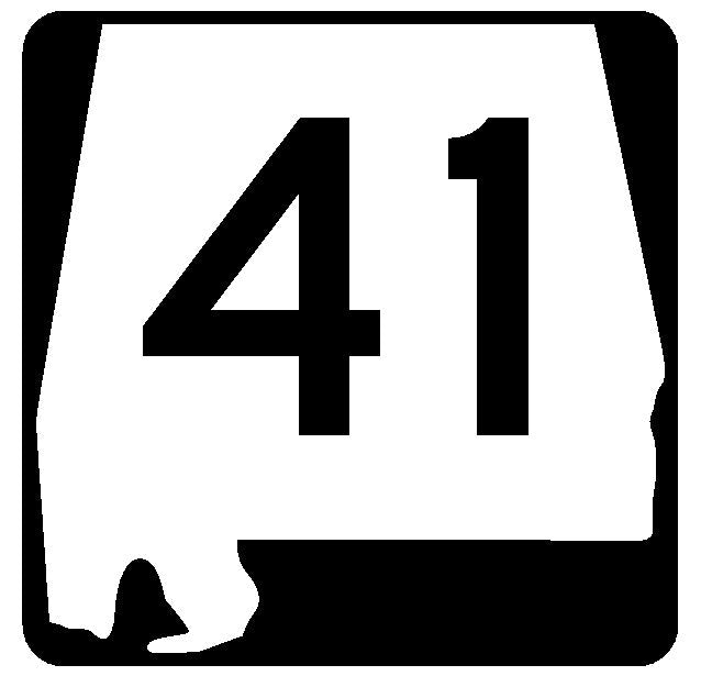 Alabama State Route 41 Sticker R4430 Highway Sign Road Sign Decal