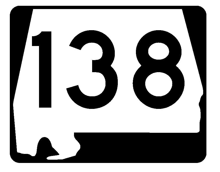 Alabama State Route 138 Sticker R4534 Highway Sign Road Sign Decal
