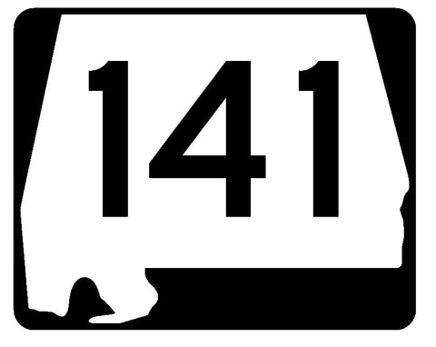 Alabama State Route 141 Sticker R4537 Highway Sign Road Sign Decal