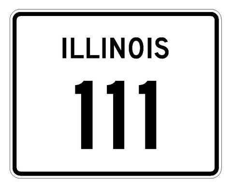 Illinois State Route 111 Sticker R4379 Highway Sign Road Sign Decal