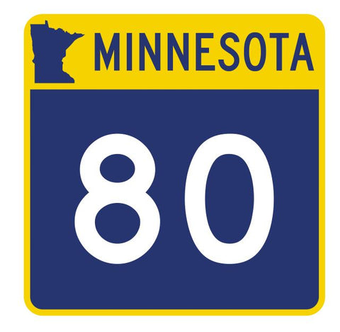 Minnesota State Highway 80 Sticker Decal R4925 Highway Route Sign