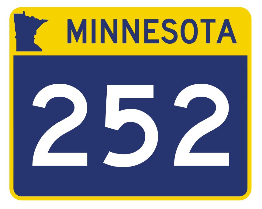 Minnesota State Highway 252 Sticker Decal R4999 Highway Route sign