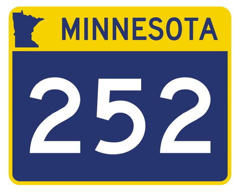 Minnesota State Highway 252 Sticker Decal R4999 Highway Route sign