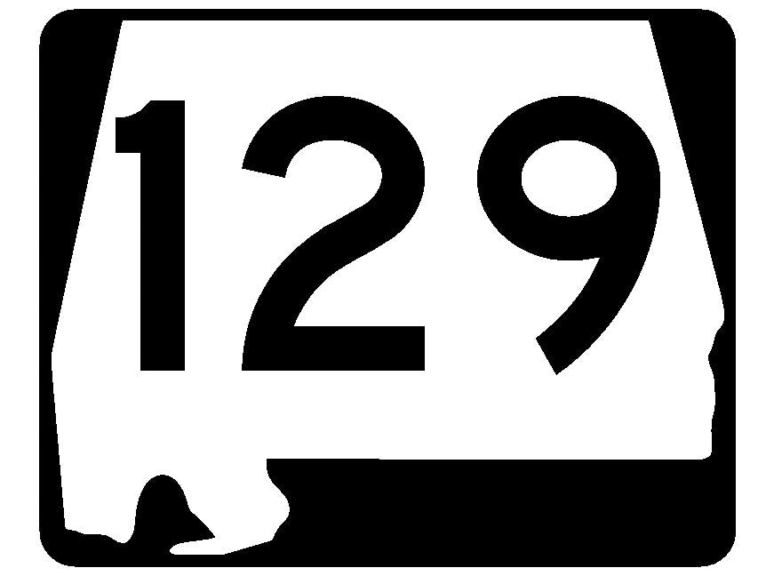 Alabama State Route 129 Sticker R4525 Highway Sign Road Sign Decal