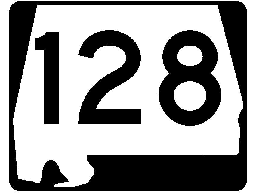 Alabama State Route 128 Sticker R4524 Highway Sign Road Sign Decal