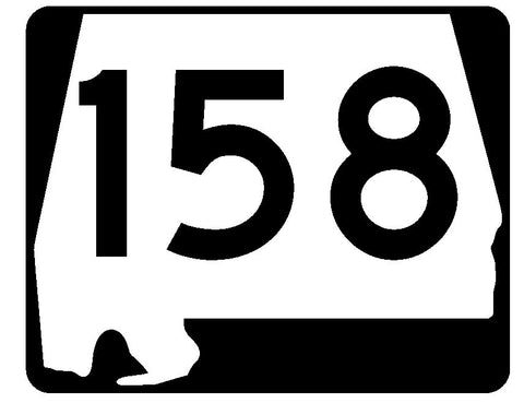 Alabama State Route 158 Sticker R4557 Highway Sign Road Sign Decal