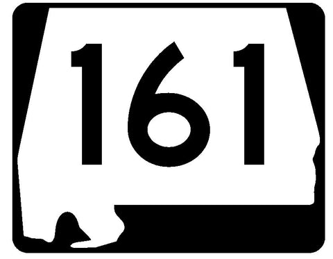 Alabama State Route 161 Sticker R4560 Highway Sign Road Sign Decal