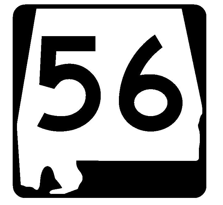 Alabama State Route 56 Sticker R4442 Highway Sign Road Sign Decal