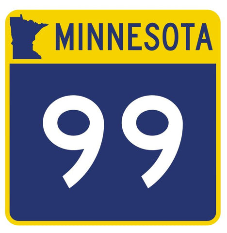 Minnesota State Highway 99 Sticker Decal R4938 Highway Route Sign