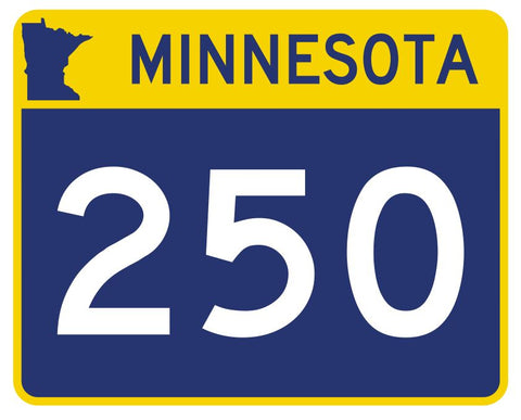 Minnesota State Highway 250 Sticker Decal R4997 Highway Route sign