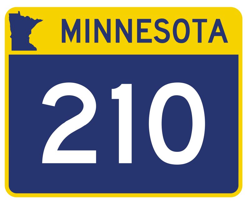 Minnesota State Highway 210 Sticker Decal R4973 Highway Route sign