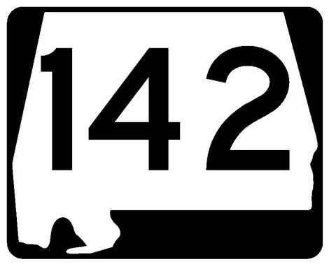 Alabama State Route 142 Sticker R4538 Highway Sign Road Sign Decal