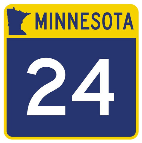 Minnesota State Highway 24 Sticker Decal R4720 Highway Route Sign