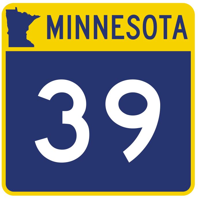 Minnesota State Highway 39 Sticker Decal R4732 Highway Route Sign