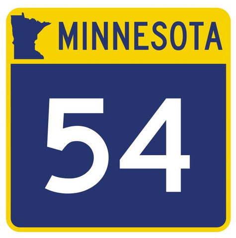Minnesota State Highway 54 Sticker Decal R4744 Highway Route Sign