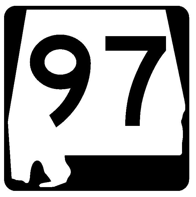 Alabama State Route 97 Sticker R4492 Highway Sign Road Sign Decal