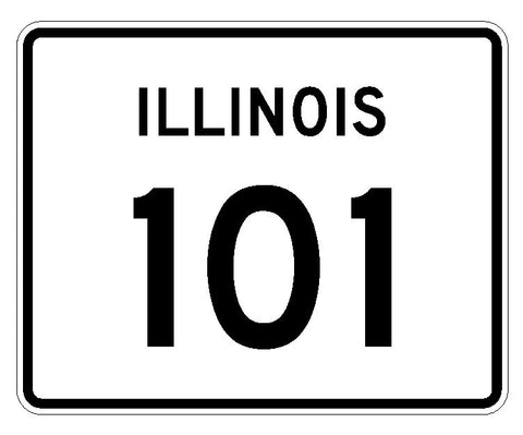 Illinois State Route 101 Sticker R4369 Highway Sign Road Sign Decal
