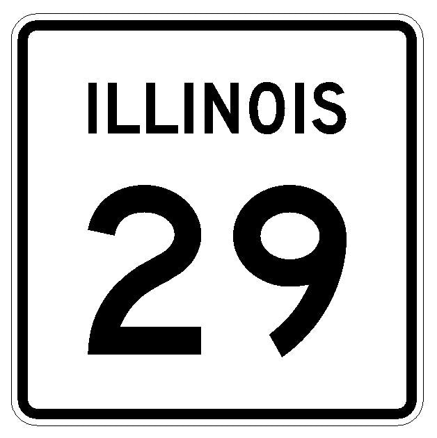 Illinois State Route 29 Sticker R4320 Highway Sign Road Sign Decal